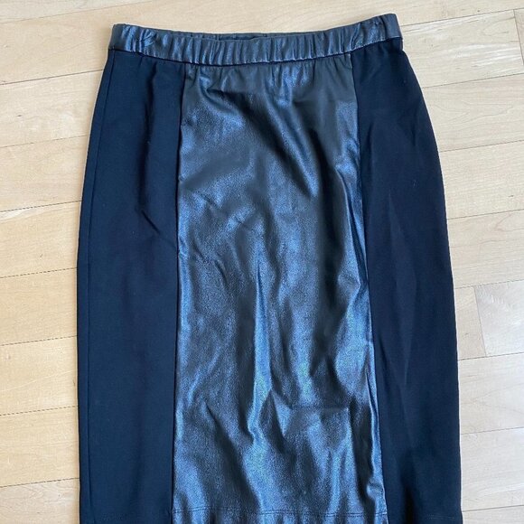 PINK Tartan Size 4 BNWT Black Vegan Leather Skirt - Picture 2 of 7